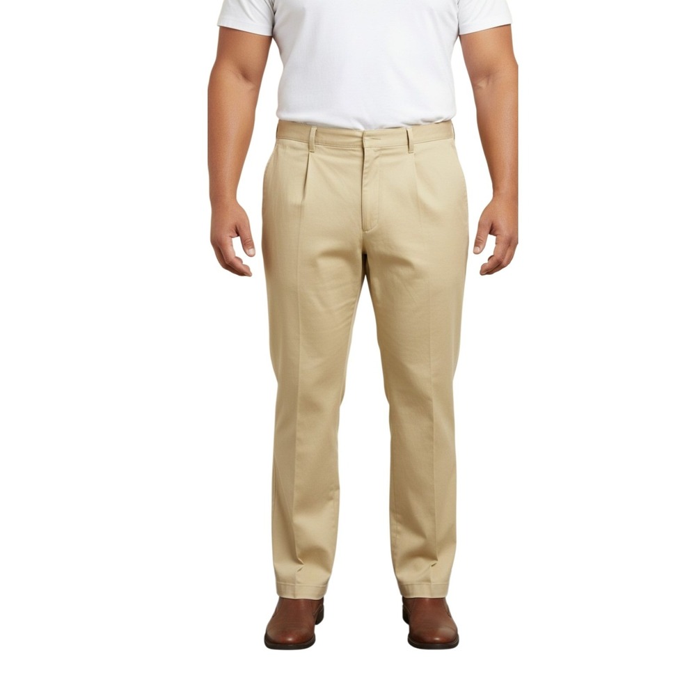 Polo Ralph Lauren Pleated Chinos 40x30 Butterscotch Ivy Prep Trad Vtg 90s 38 Fit